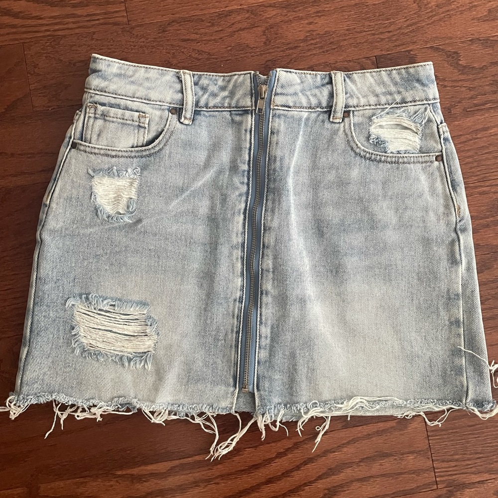 Pacsun Zip Front Denim Skirt